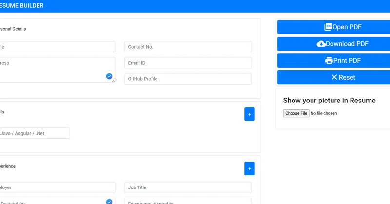Online Resume Builder